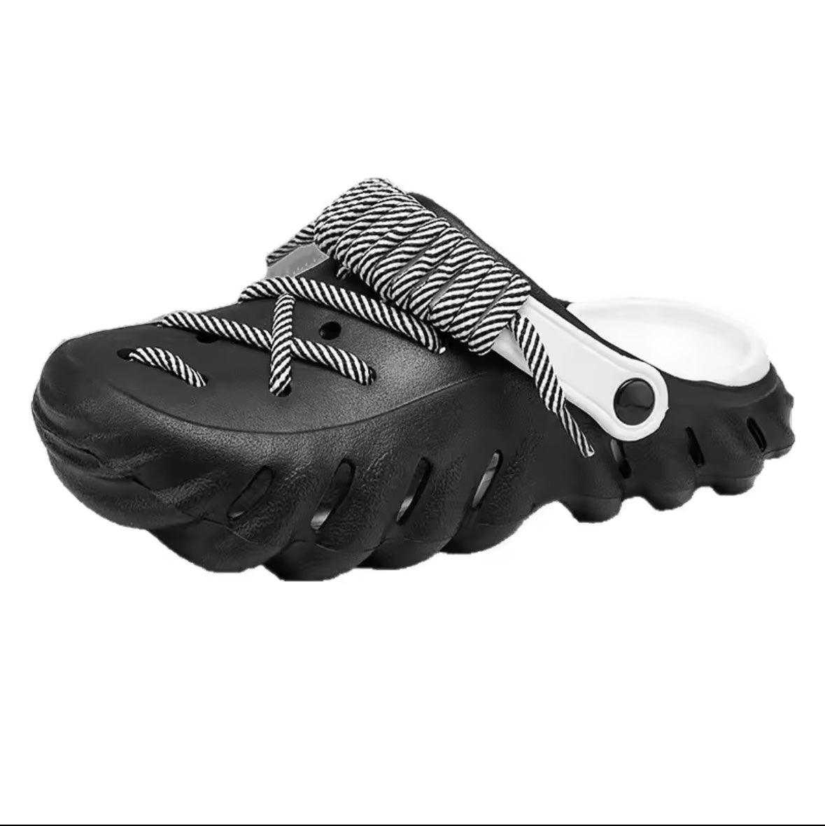 Unisex lace black crocs
