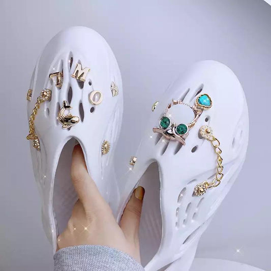 Womens crocs stunned Yeezy shoes